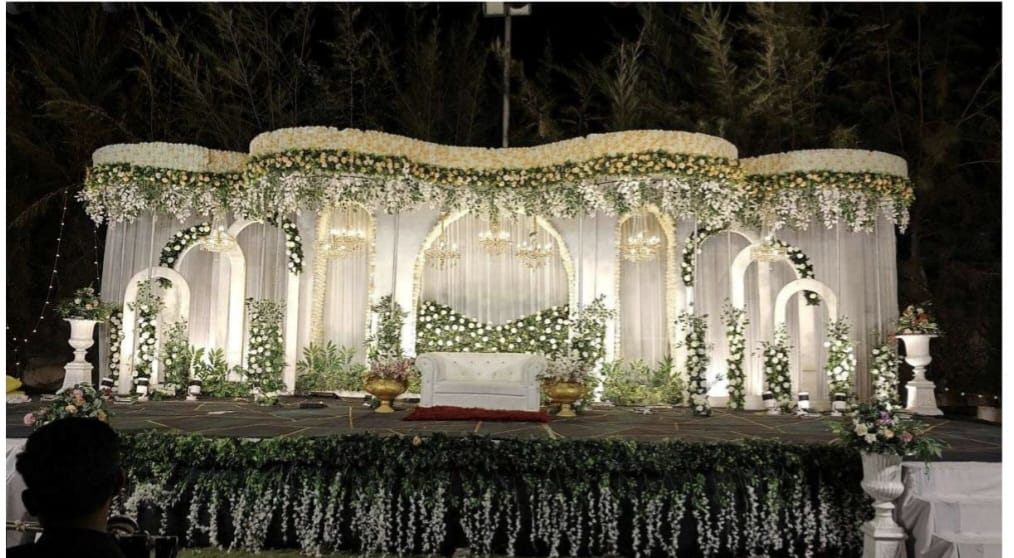 White Floral Night Stage
